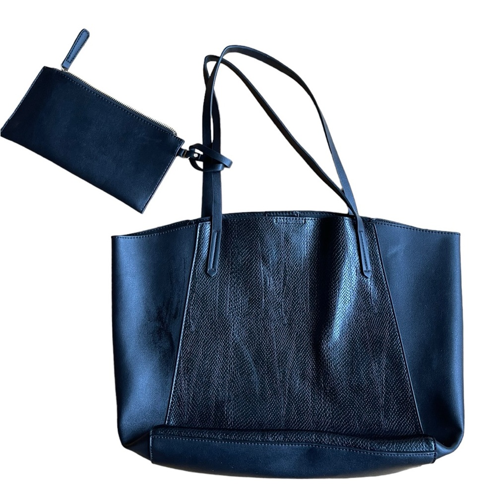 Black Tote Bag with Pouch